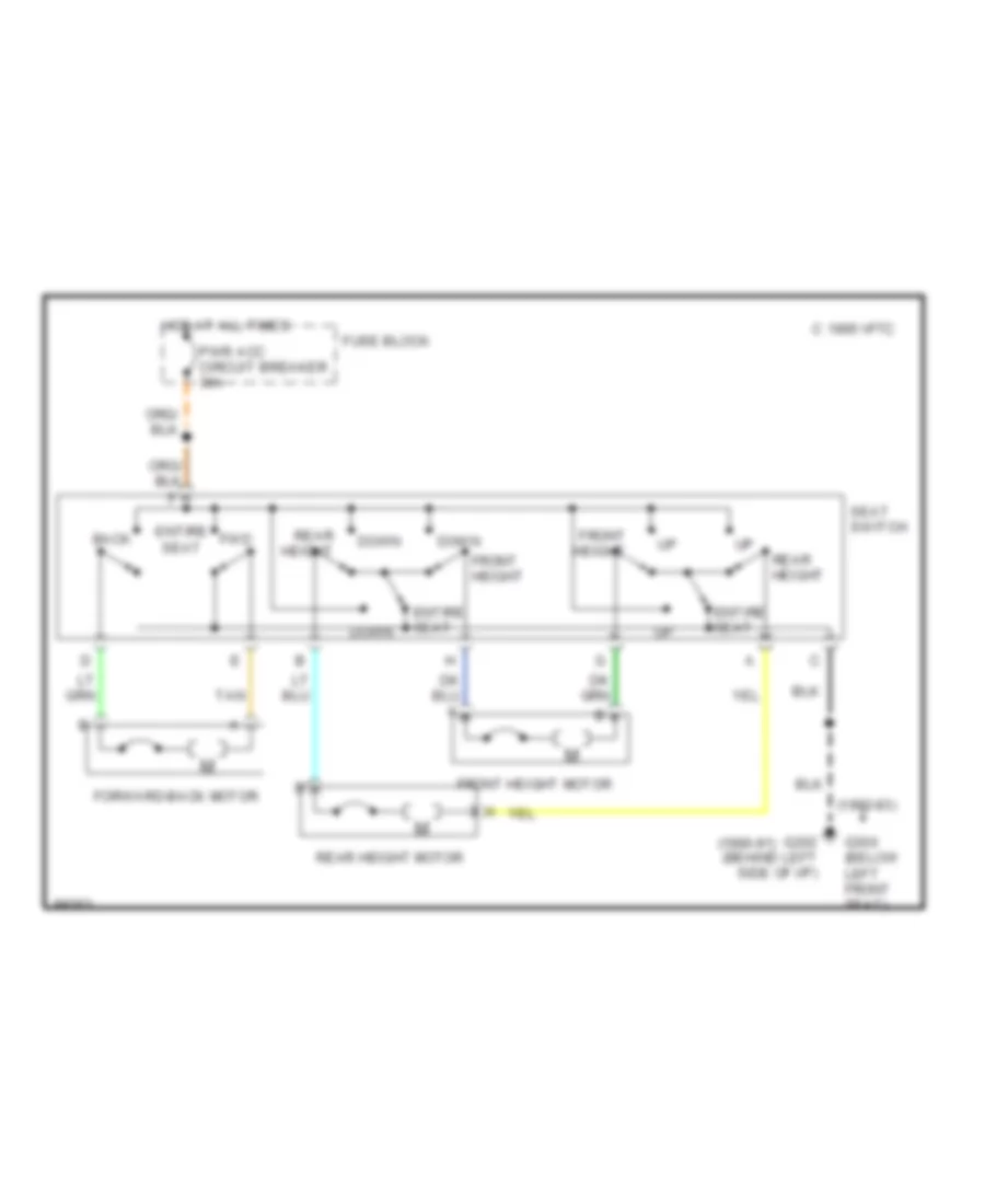 6 Way Power Seat Wiring Diagram for Buick Skylark Gran Sport 1991