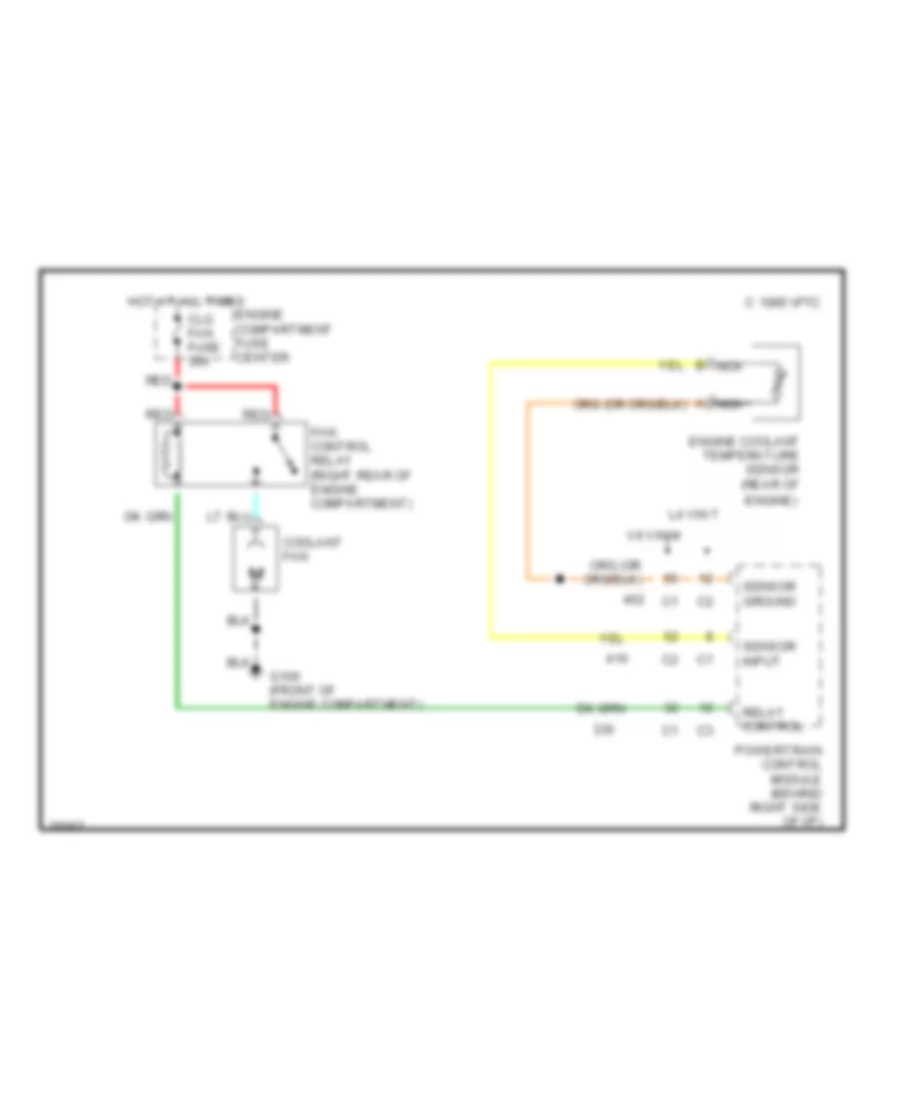 Cooling Fan Wiring Diagram for Buick Skylark Custom 1996