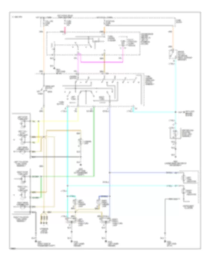 Exterior Lamps Wiring Diagram for Buick Skylark Custom 1996