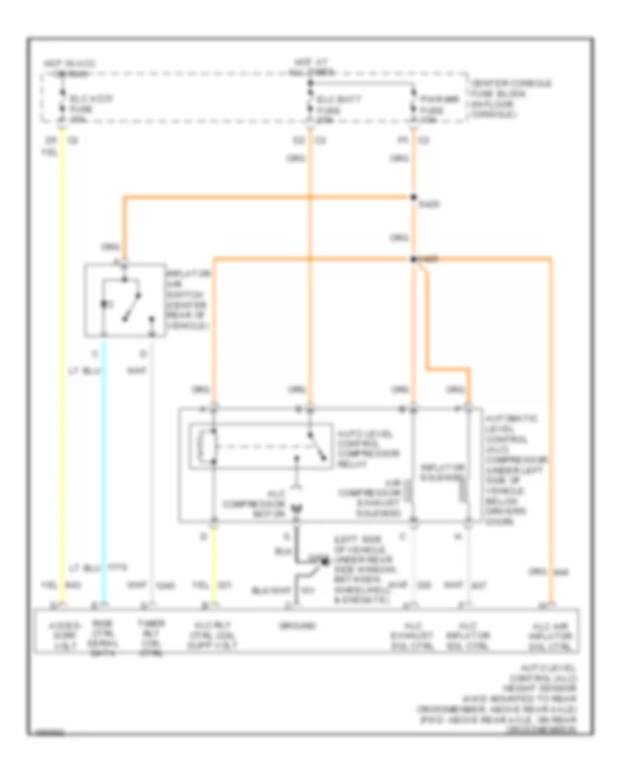 Electronic Suspension Wiring Diagram for Buick Rendezvous CX 2004
