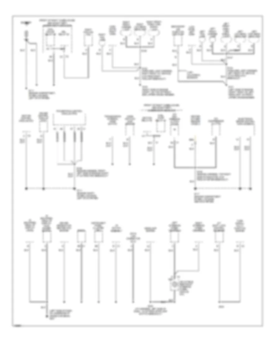 Ground Distribution Wiring Diagram 1 of 4 for Buick Rendezvous CX 2004