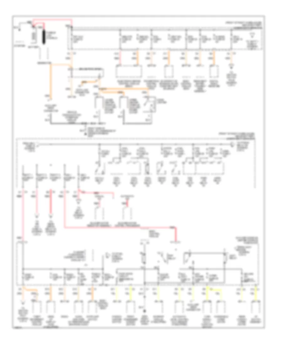 Power Distribution Wiring Diagram 1 of 4 for Buick Rendezvous CX 2004