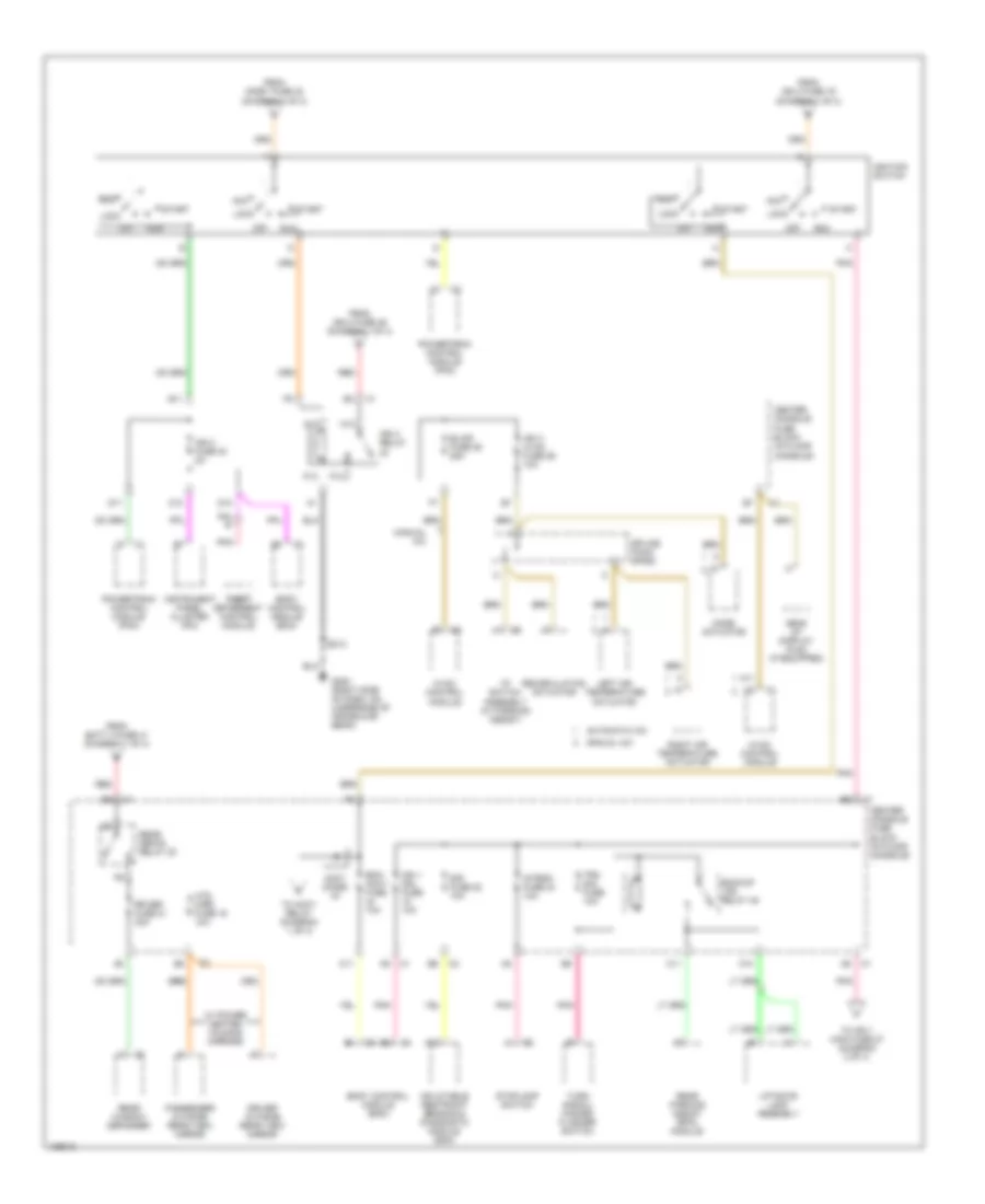 Power Distribution Wiring Diagram (3 of 4) for Buick Rendezvous CX 2004