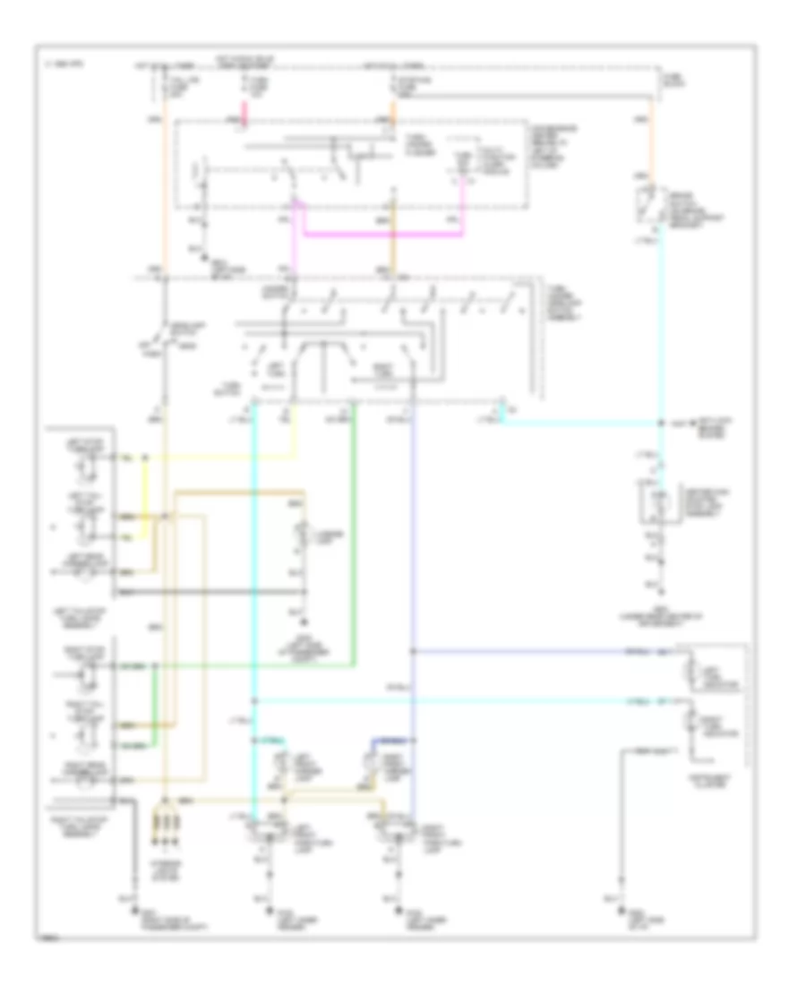 Exterior Lamps Wiring Diagram for Buick Skylark Limited 1996