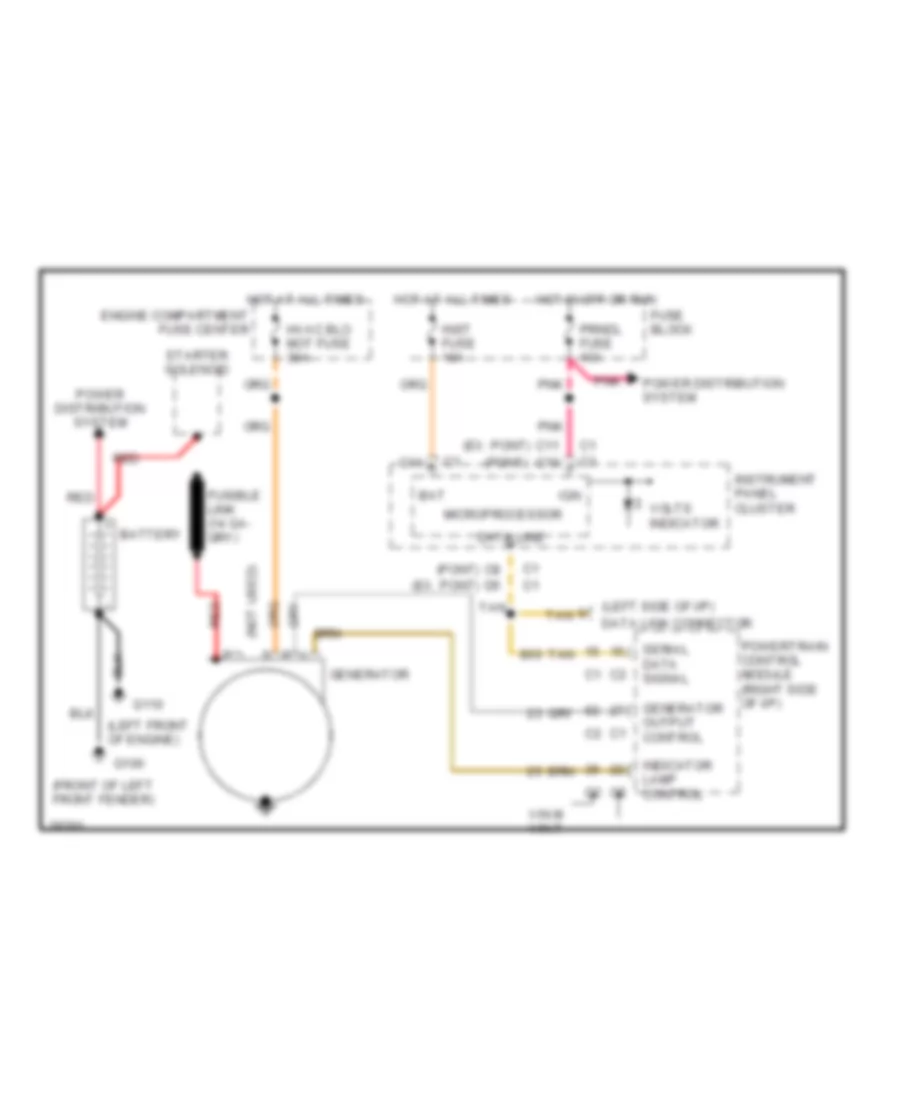 Charging Wiring Diagram for Buick Skylark Limited 1996