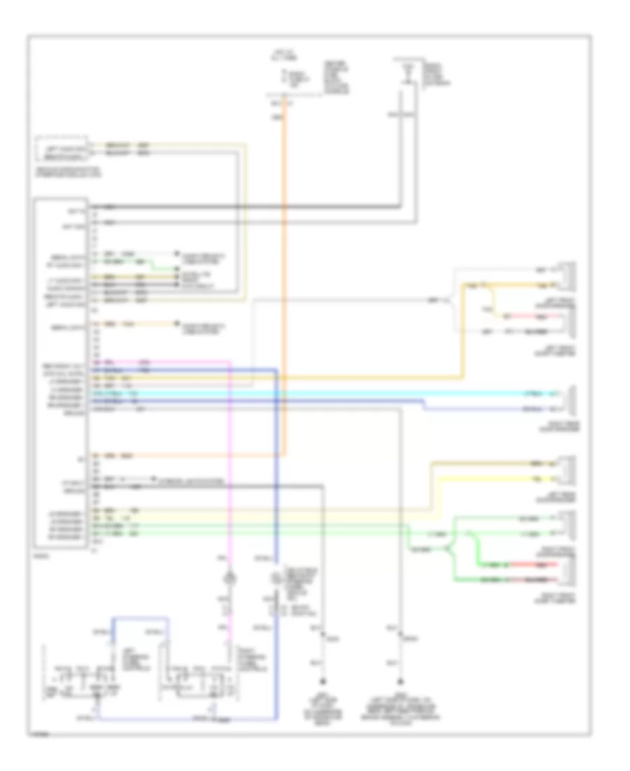 Base Radio Wiring Diagram, without Rear Controls for Buick Rendezvous Ultra 2004