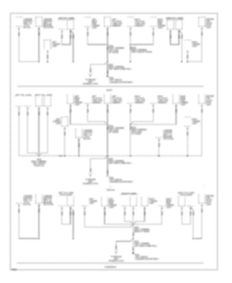 Ground Distribution Wiring Diagram 6 of 6 for Buick LeSabre Custom 1997