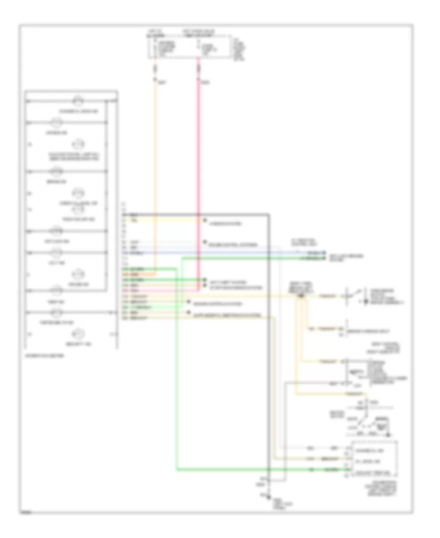 Driver Information Center Wiring Diagram Gauges Cluster UB3 for Buick LeSabre Custom 1997