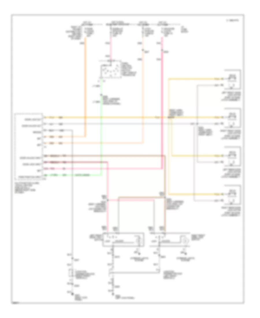 Door Lock Wiring Diagram for Buick LeSabre Custom 1997