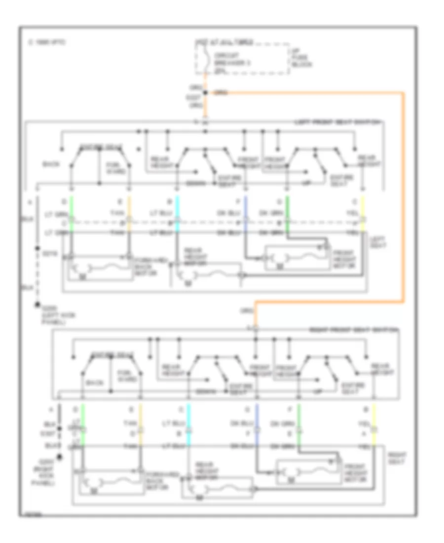 6 Way Power Seat Wiring Diagram for Buick LeSabre Custom 1997