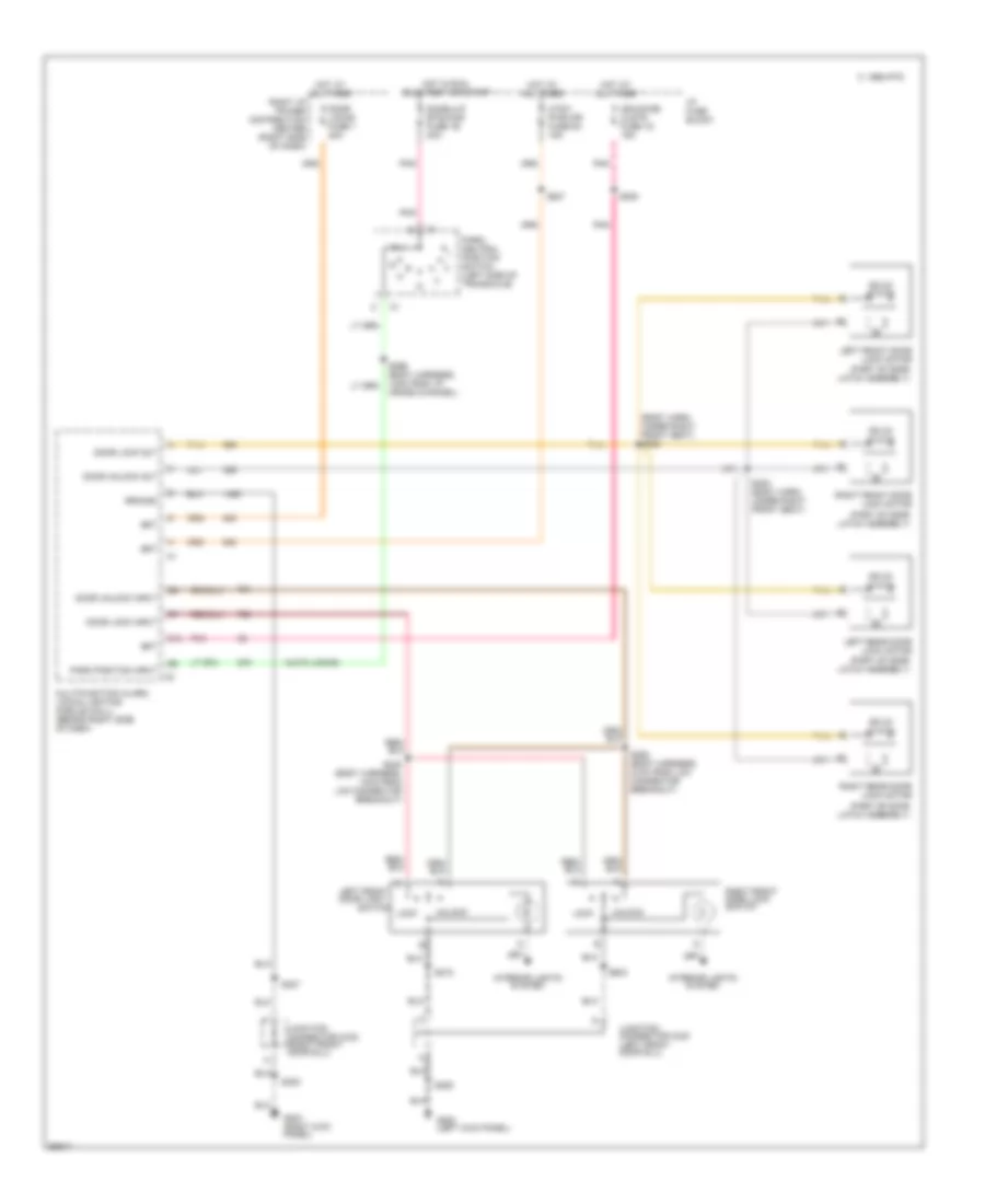 Door Lock Wiring Diagram for Buick LeSabre Limited 1997