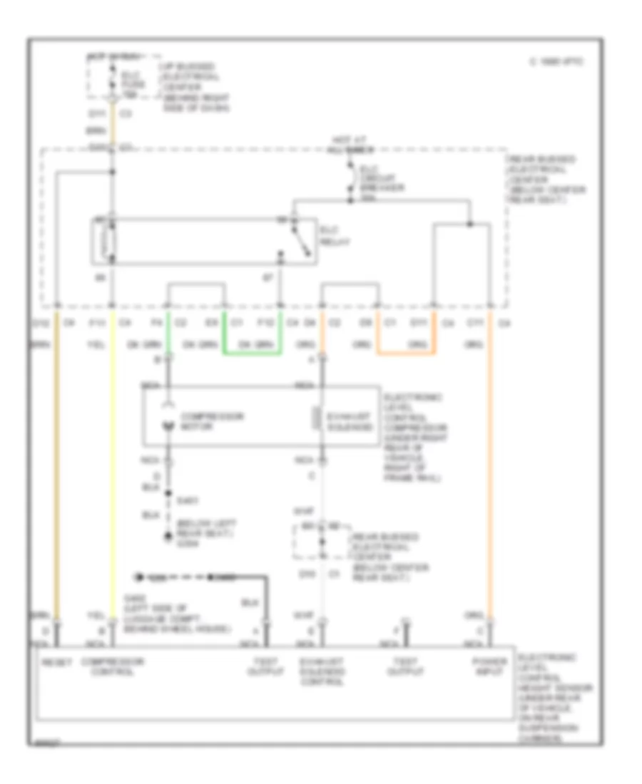 Electronic Suspension Wiring Diagram for Buick Park Avenue 1997