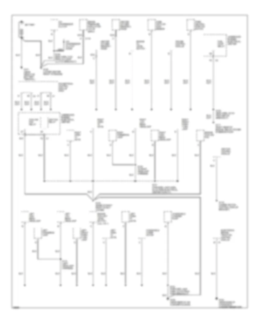 Ground Distribution Wiring Diagram 1 of 3 for Buick Park Avenue 1997