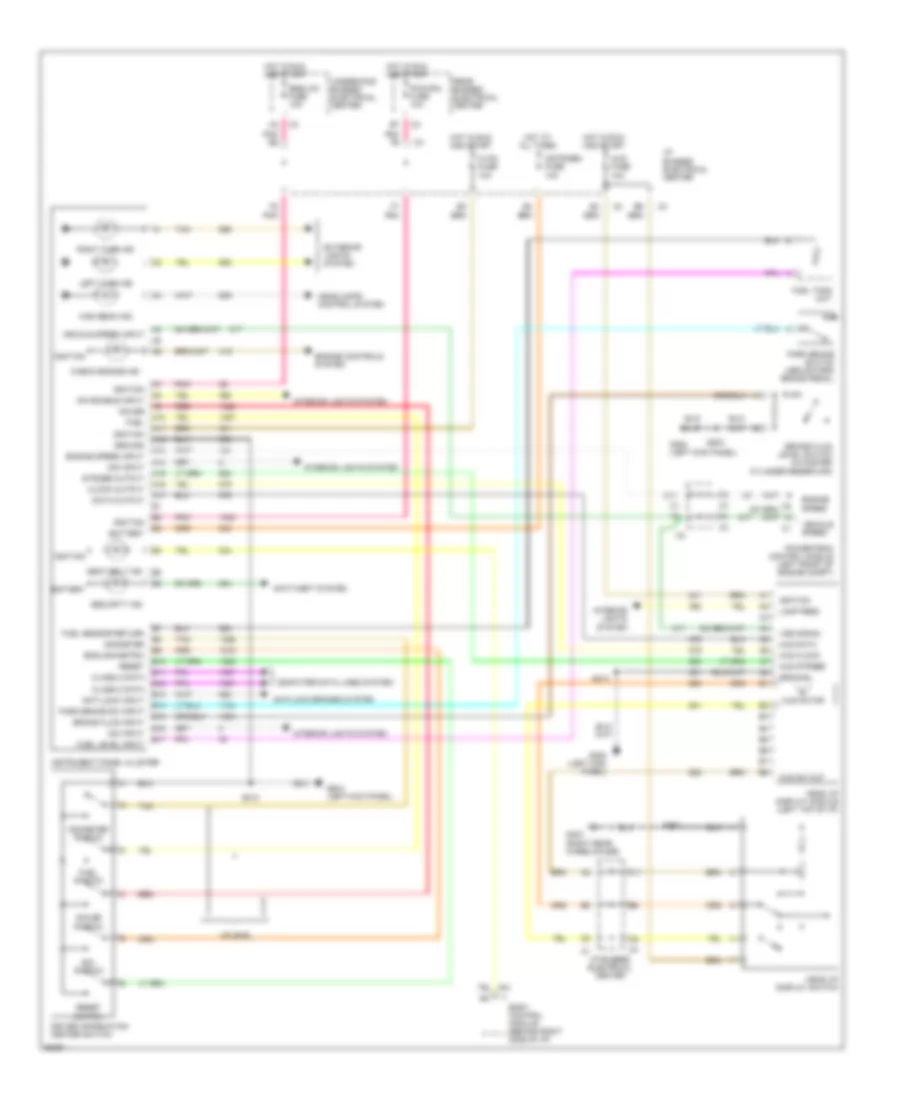 Instrument Cluster Wiring Diagram for Buick Park Avenue 1997