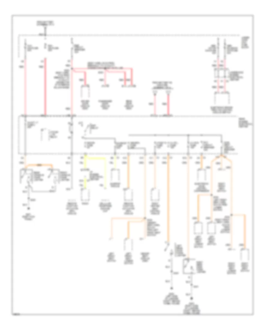 Power Distribution Wiring Diagram (2 of 4) for Buick Park Avenue 1997