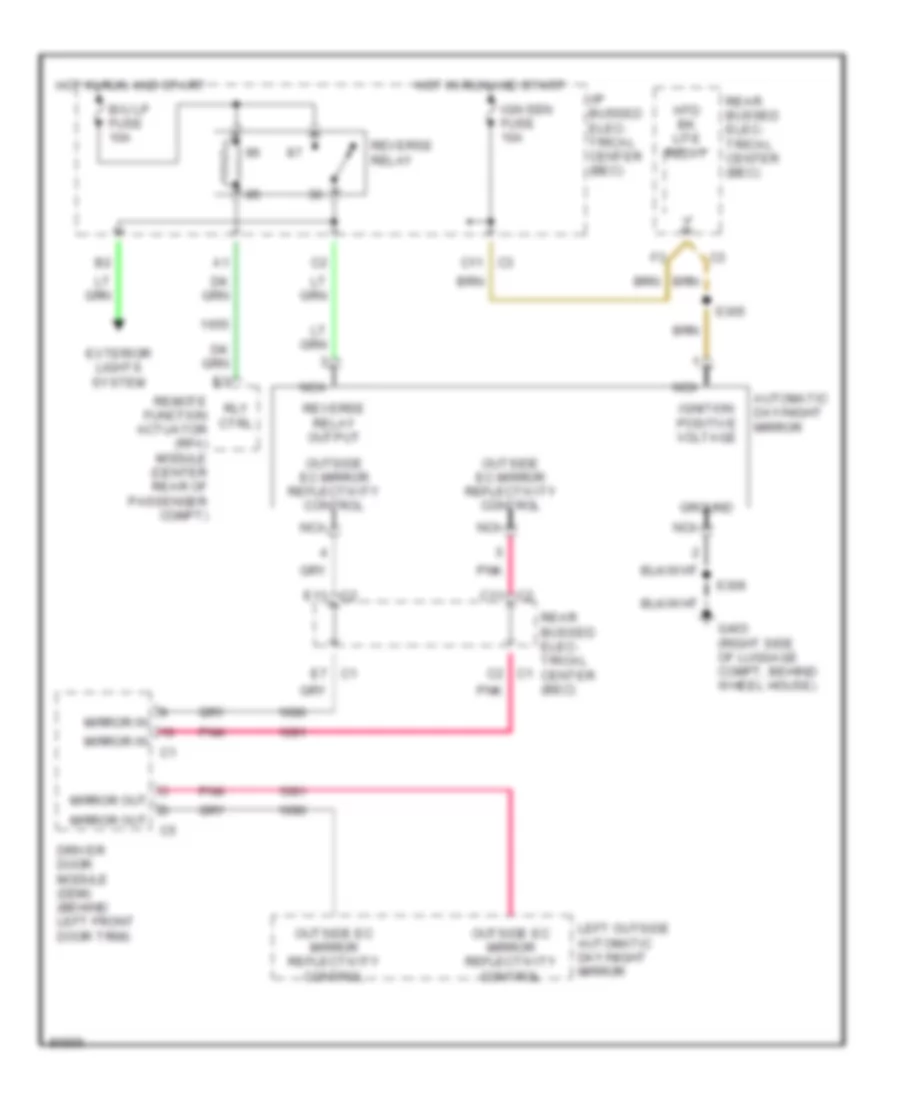 Electrochromic Mirror Wiring Diagram for Buick Park Avenue 1997