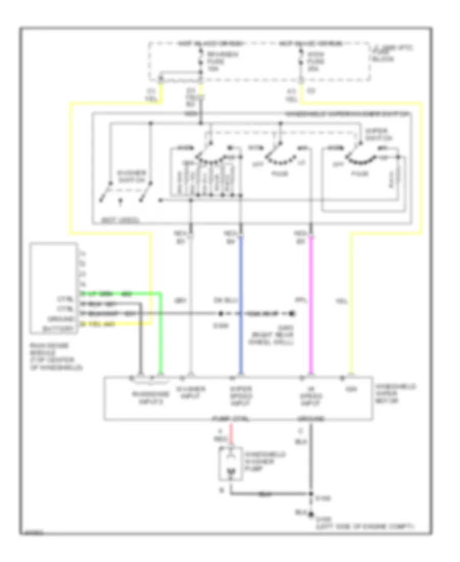 WiperWasher Wiring Diagram for Buick Park Avenue 1997