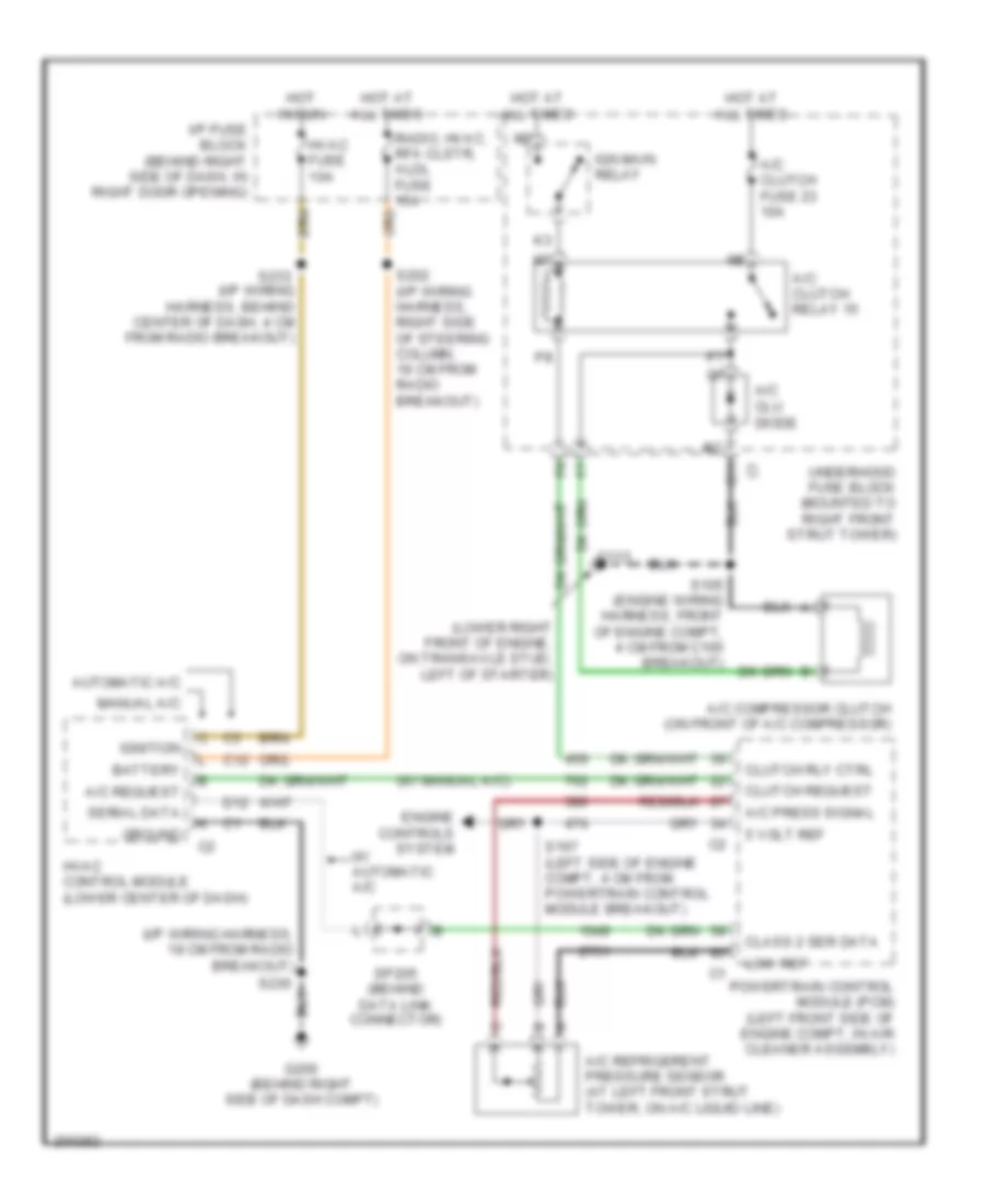 Compressor Wiring Diagram for Buick Century 2005