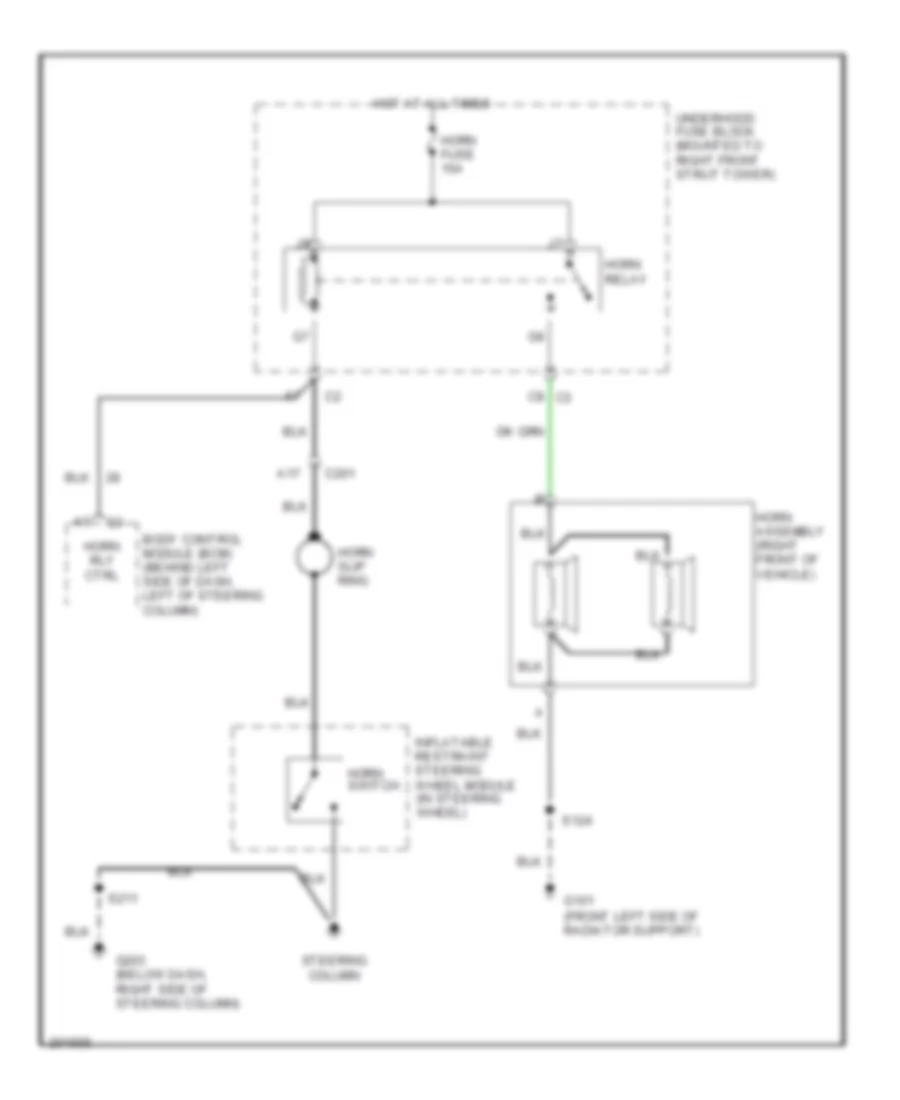 Horn Wiring Diagram for Buick Century 2005