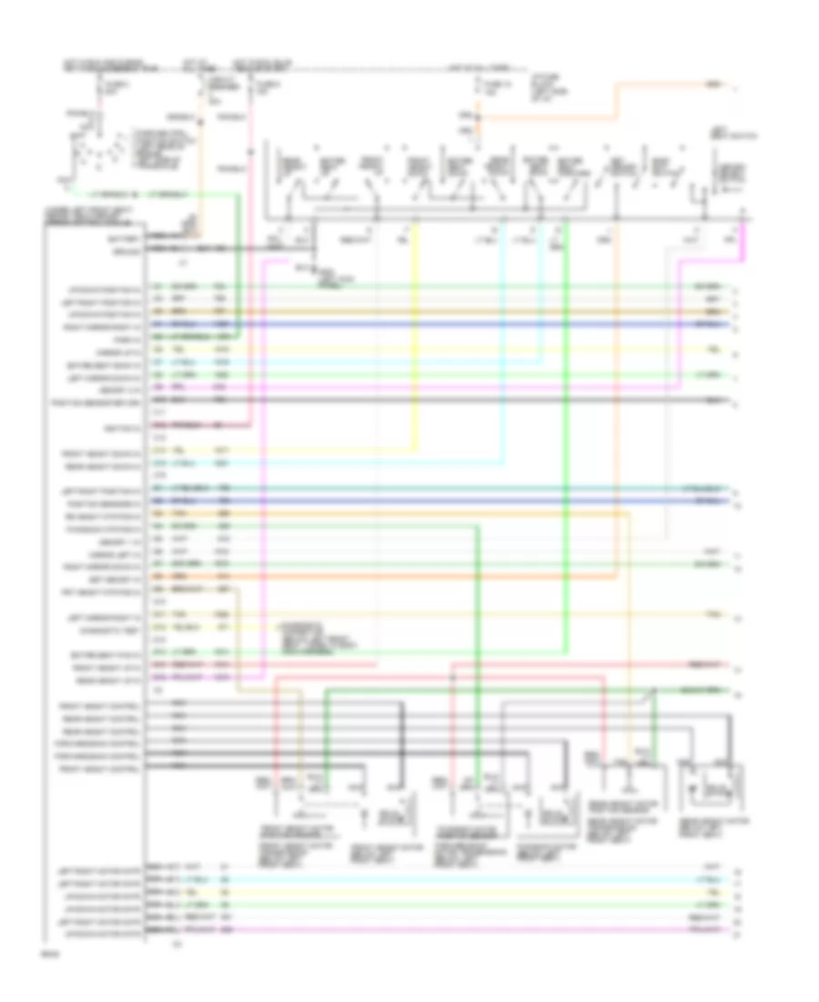Memory System Wiring Diagrams 1 of 2 for Buick Park Avenue Ultra 1992