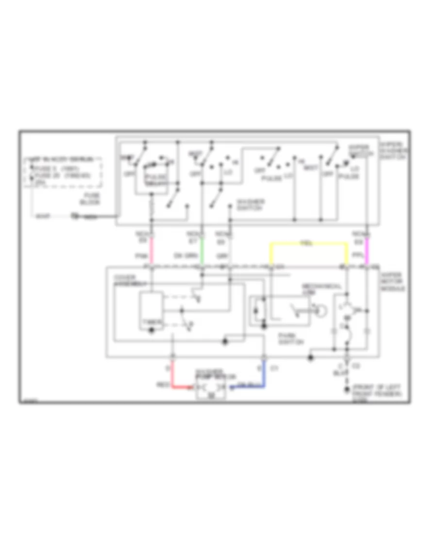 Interval WiperWasher Wiring Diagram for Buick Park Avenue Ultra 1992