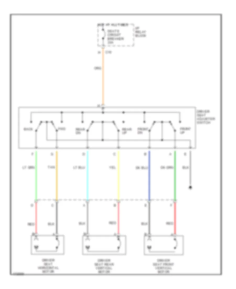 схема сиденья водителя для Cadillac Escalade 2003