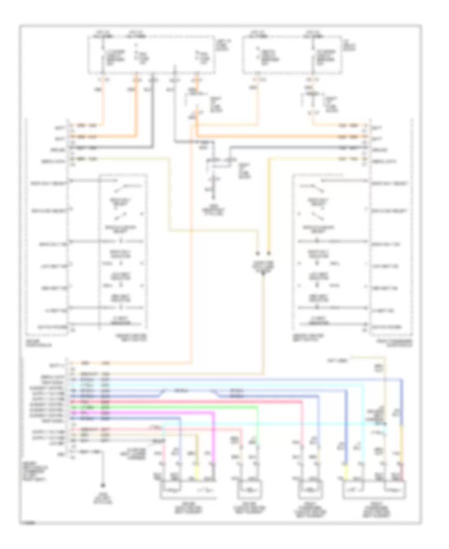 Электросхема подогрева передних сидений для Cadillac Escalade 2003