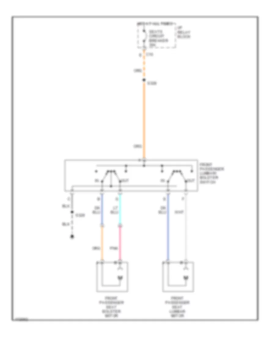 пассажир s Электросхема регулировки поясницы для Cadillac Escalade 2003