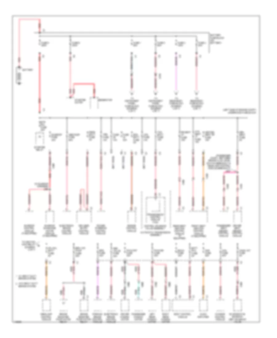 Электросхема блока предохранителей и реле (1 из 7) для Cadillac XTS Livery 2014