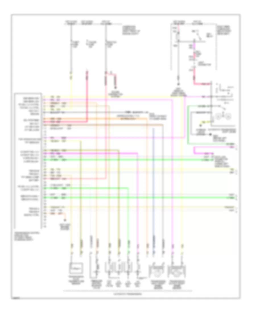 3.6L VIN 7, Электросхема автоматической коробки передач АКПП (1 из 2) для Cadillac CTS V 2006