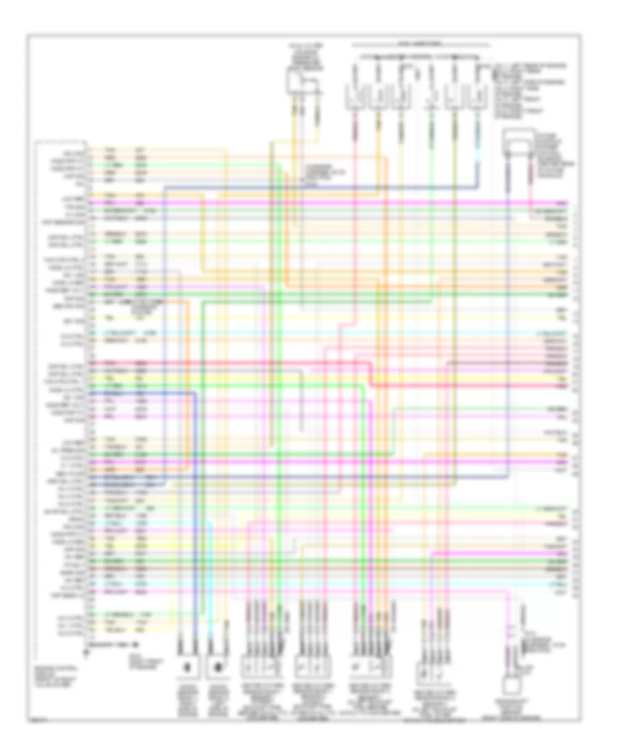 3.6L VIN 7, Электросхема системы управления двигателем (1 из 4) для Cadillac CTS 2007
