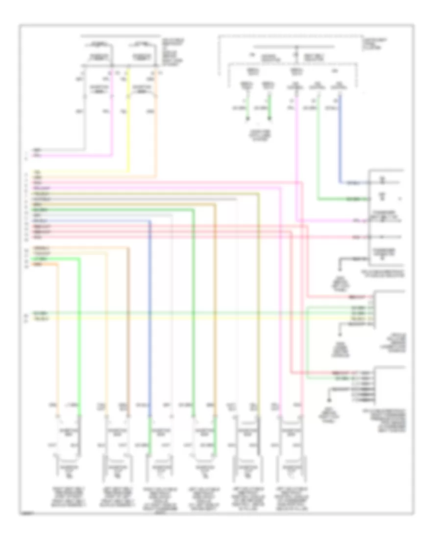 Электросхема подушек безопасности SRS AirBag (2 из 2) для Cadillac SRX 2007
