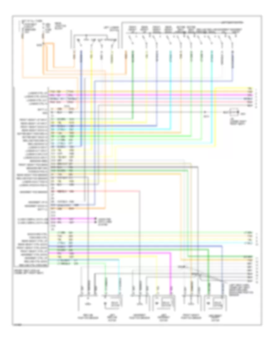 Схема Места/Зеркал Памяти, С Электросхема регулировки поясницы Питания (1 из 2) для Cadillac Seville STS 1998