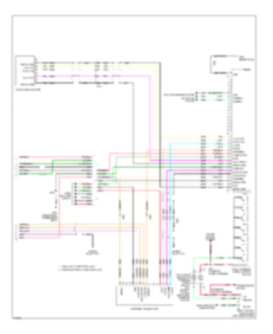 Navigation Wiring Diagram, without UQS & UQA (3 из 3) для Cadillac Escalade 2012