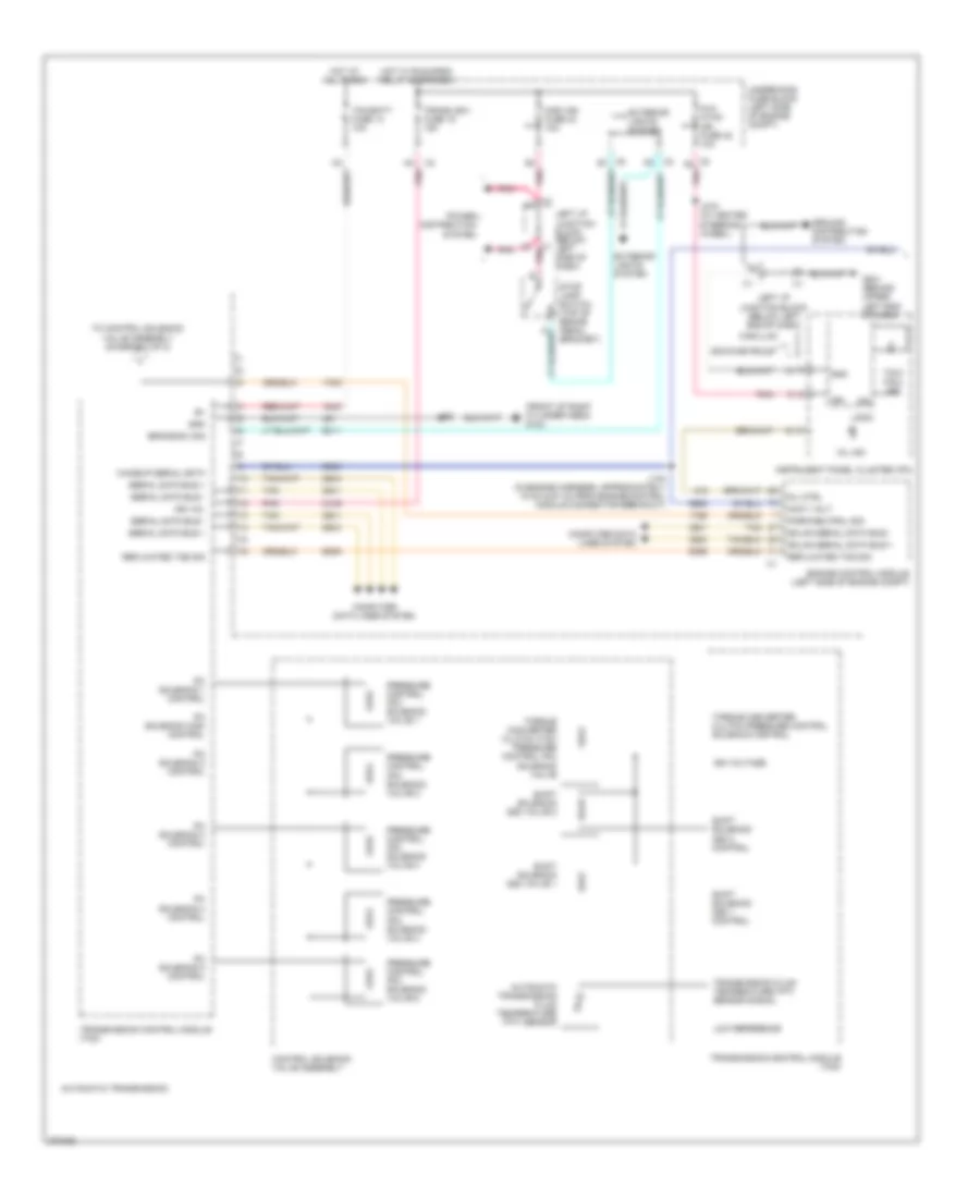 Электросхема автоматической коробки передач АКПП (1 из 2) для Cadillac Escalade EXT 2008