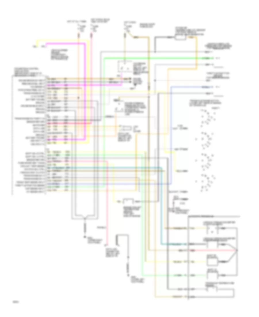 4.9L (VIN B), Электросхема коробки передач АКПП, 4T60-E для Cadillac DeVille Concours 1994