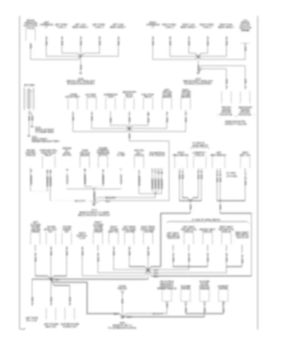 Электросхема подключение массы заземления (1 из 2) для Cadillac Fleetwood Brougham 1994