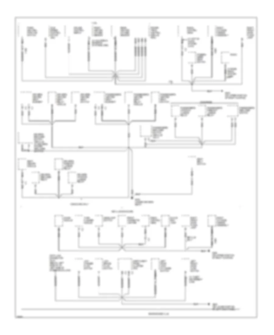Электросхема подключение массы заземления (2 из 5) для Cadillac Seville SLS 1995