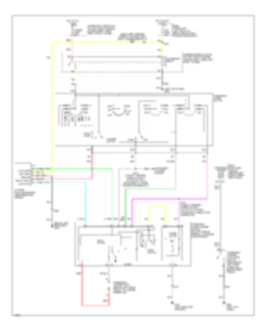 Электросхема стеклоочистителя, дворников и омывателя, С Rainsense для Cadillac Eldorado ETC 2001
