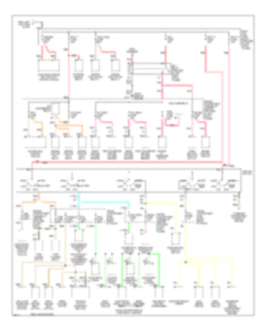 Power Distribution Wiring Diagram (2 of 4) for Cadillac DeVille 1996