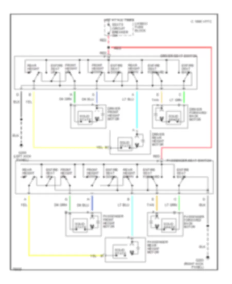 6 Way Power Seat Wiring Diagram for Cadillac DeVille 1996