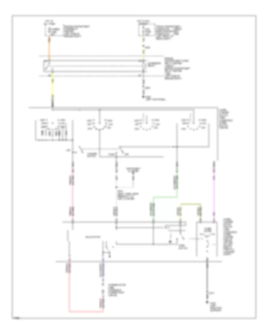 WiperWasher Wiring Diagram, without Rainsense for Cadillac DeVille 1996