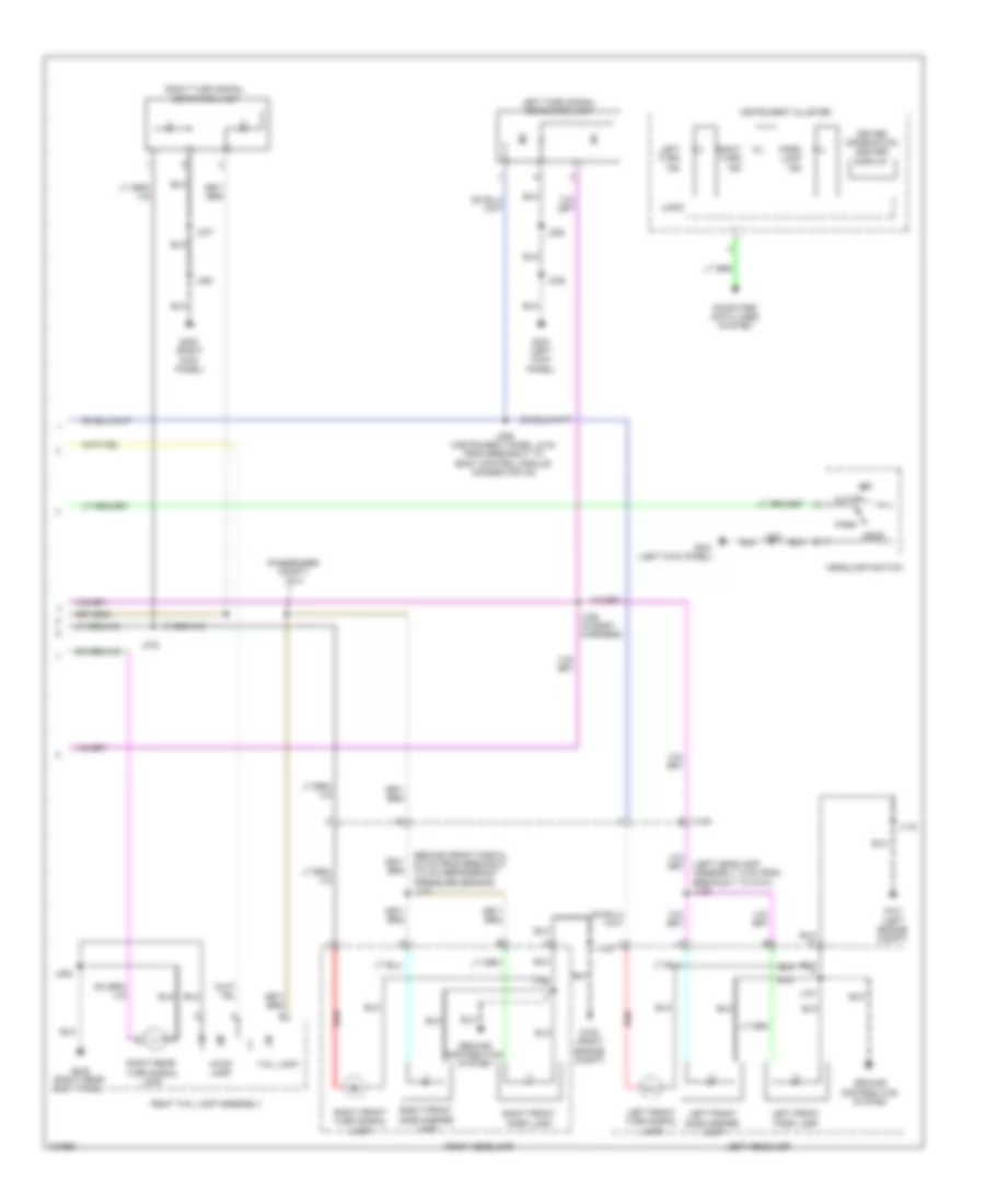 Exterior Lamps Wiring Diagram 2 of 2 for Cadillac SRX Luxury 2013