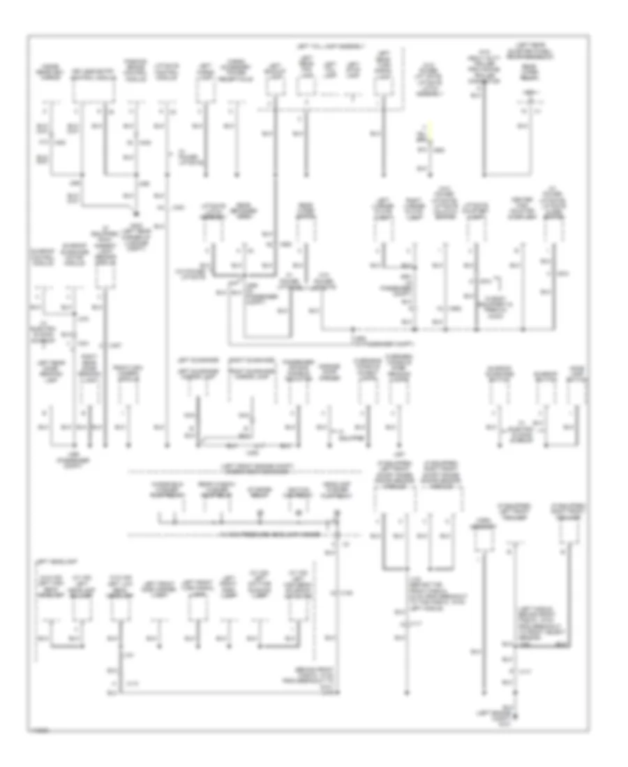 Ground Distribution Wiring Diagram (2 of 5) for Cadillac SRX Luxury 2013