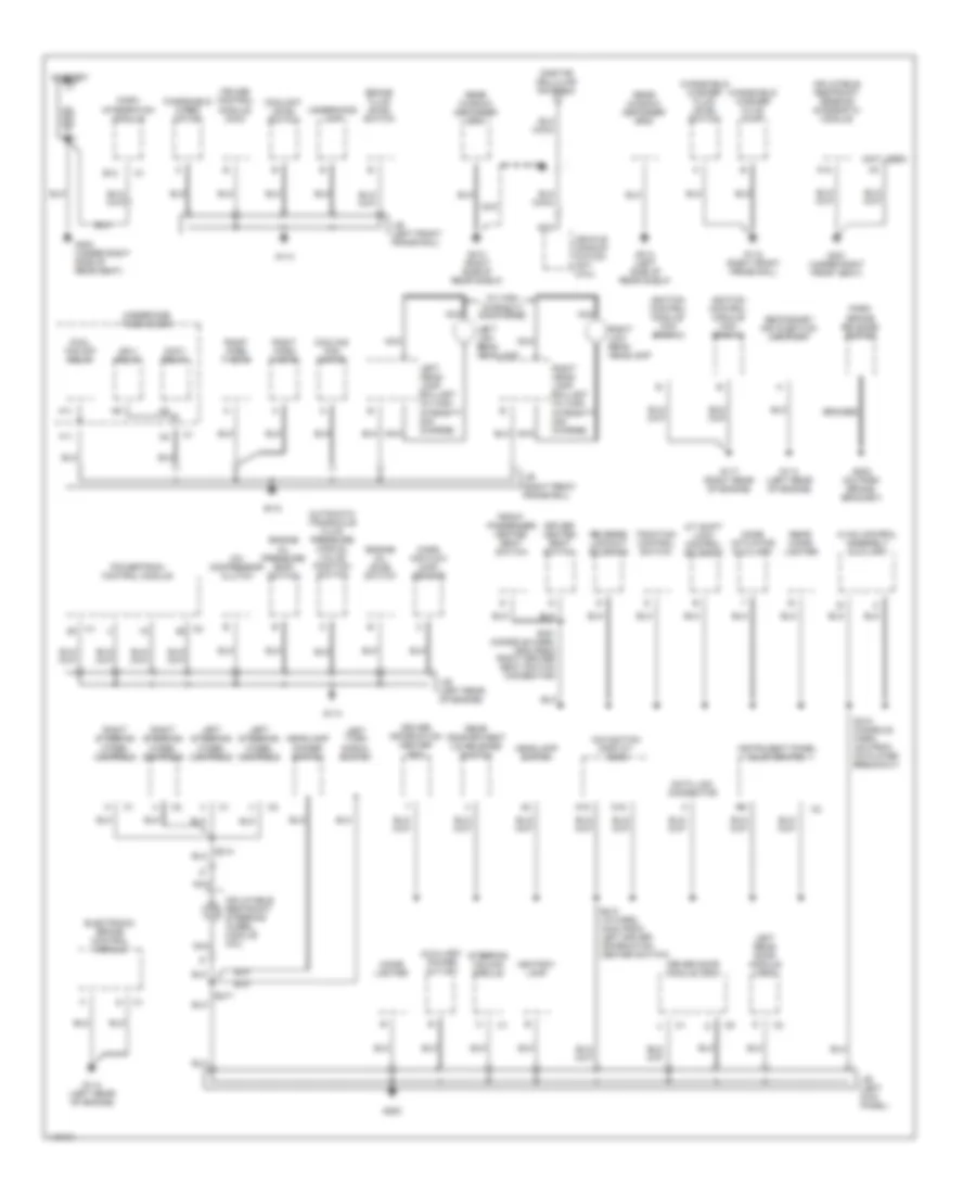 Ground Distribution Wiring Diagram 1 of 3 for Cadillac Seville SLS 2001