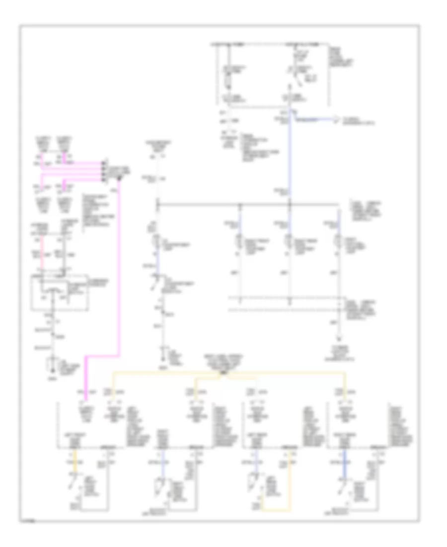 Courtesy Lamps Wiring Diagram 1 of 2 for Cadillac Seville SLS 2001