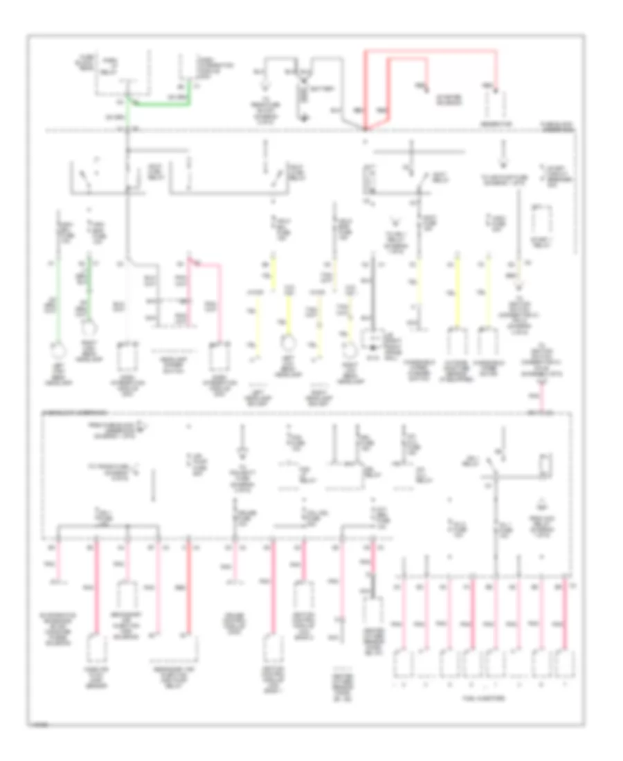 Power Distribution Wiring Diagram 1 of 6 for Cadillac Seville SLS 2001