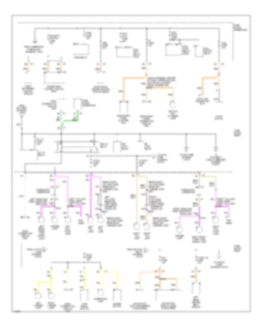 Power Distribution Wiring Diagram (2 of 6) for Cadillac Seville SLS 2001