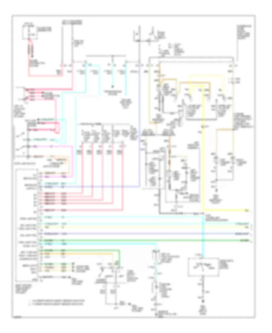 Exterior Lamps Wiring Diagram, without One Piece Liftgate (1 of 2) for Cadillac Escalade ESV Platinum 2014