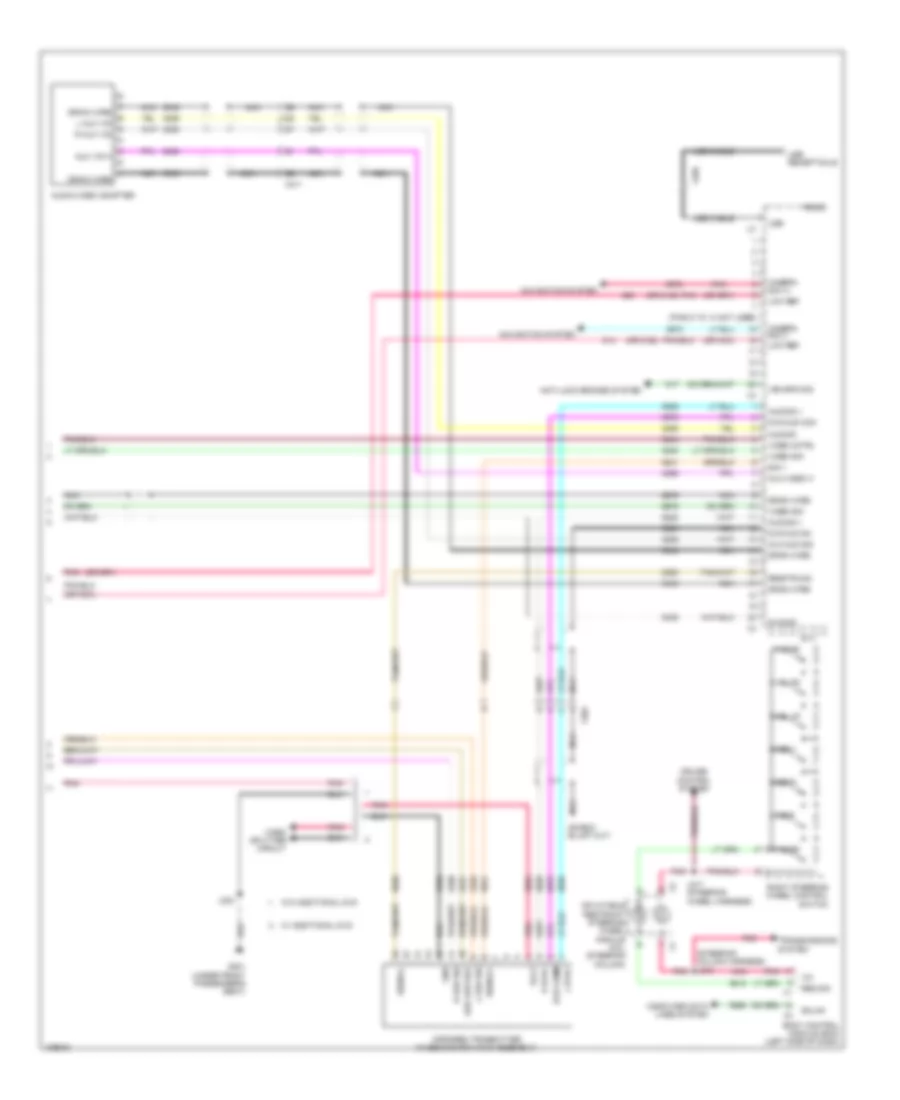 Navigation Wiring Diagram with UYS UQA  without Y91 4 of 4 for Cadillac Escalade ESV Platinum 2014